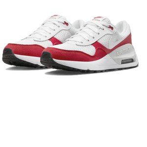 Nike Air Max SYSTM (GS) White University Red Size 5Y (New).
